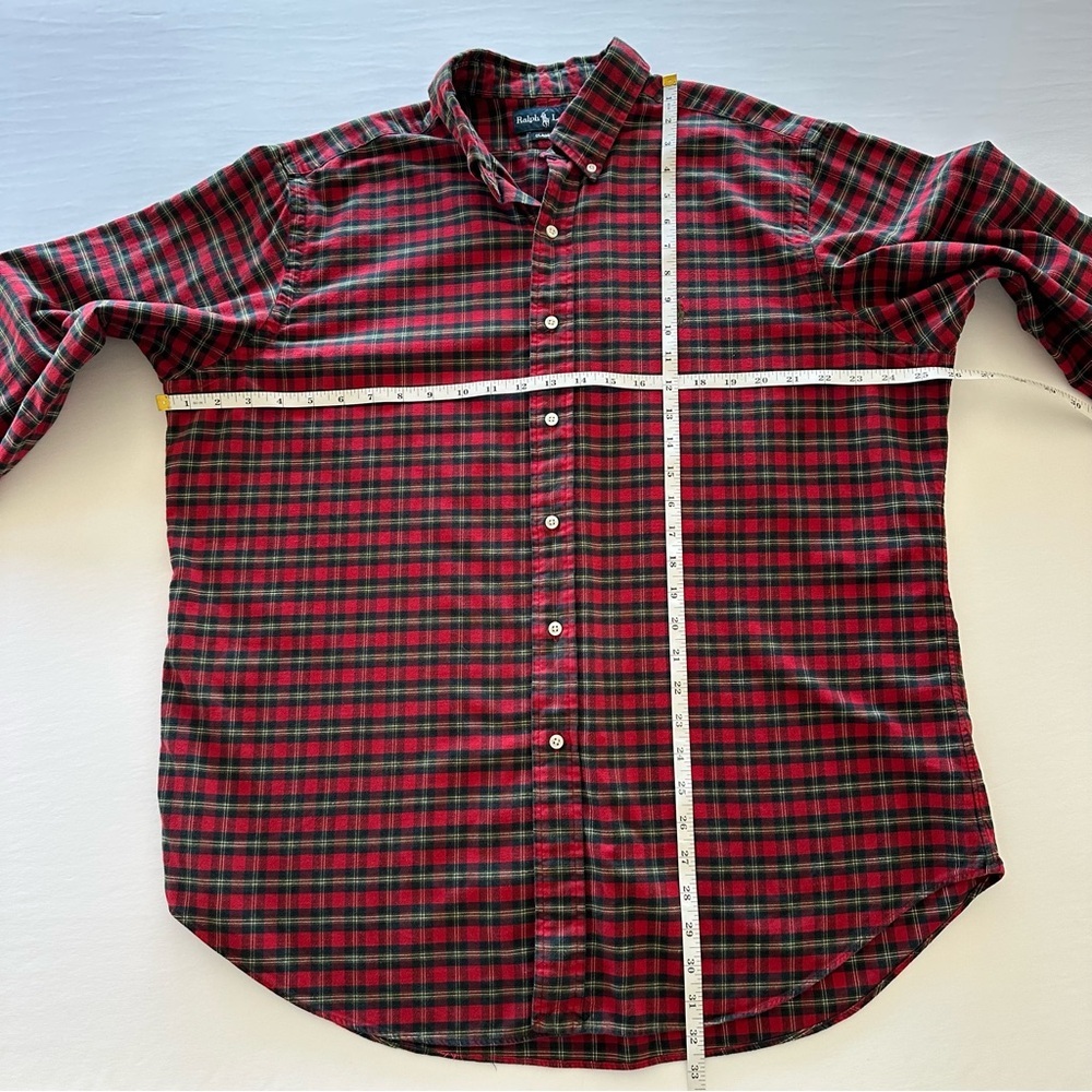 Ralph Lauren CLASSIC FIT Plaid Button Down long Sleeve Shirt Plaid XL - Picture 6 of 10